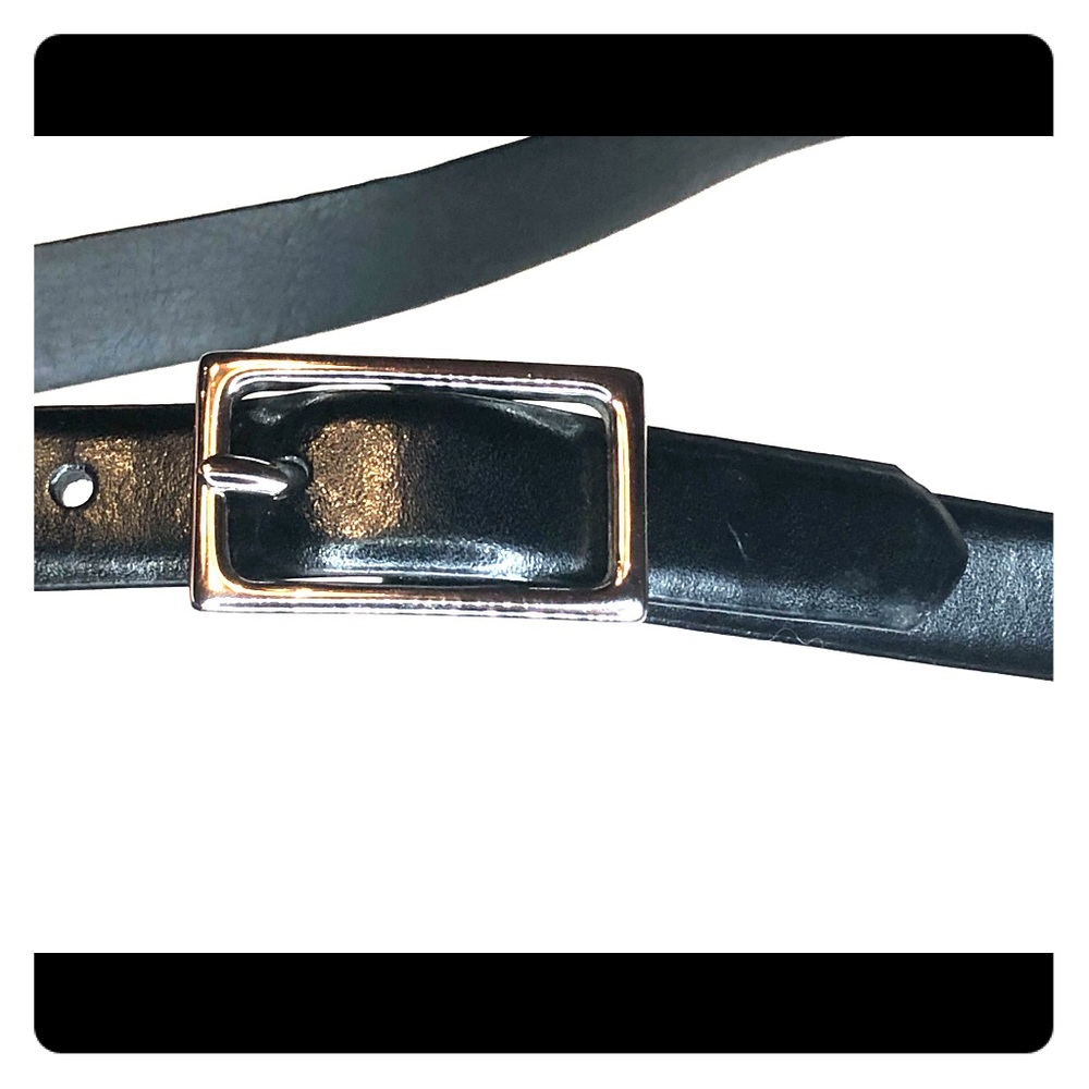 Black Bonded Leather Belt